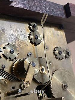 Antique Waterbury Chiming Hall Grandfather Clock Weight Driven Movement Parts