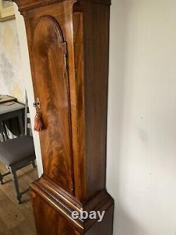 Antique longcase clock 8 day Flame Mahogany