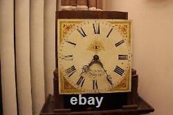 Antique longcase clock John Nicholas Daventry 1805 30hr mahogany oak inlay case