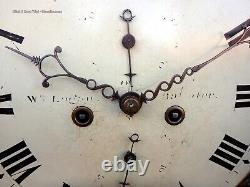 Antique longcase grandfather clock 8 day Scottish William Logan Ballater