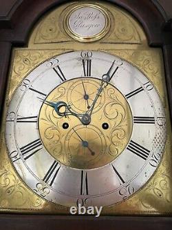 Antique signed Glasgow 18c grandfather clock