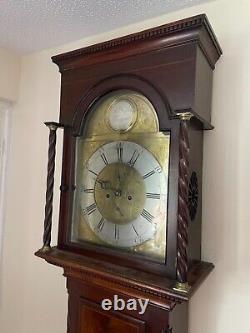 Antique signed Glasgow 18c grandfather clock