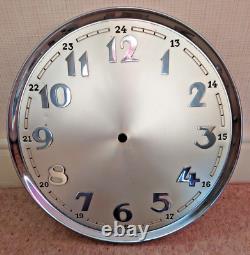 Art Deco Grandfather Clock Face & Movement + Weights/Pendulum/Chimes DRP 554626