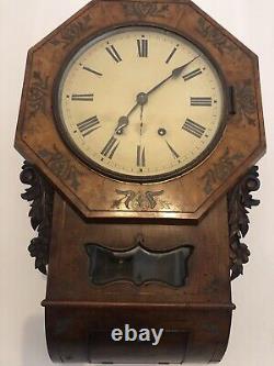 Beautiful Walnut 19th Century Walk Clock