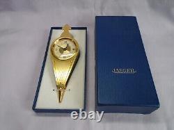 Boxed Vintage & Rare Jaeger Lecoultre Soufflet (fan) Timepiece In Excellent Cond