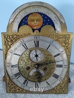 Brass Arch Rolling Moon Longcase Dial And Movement