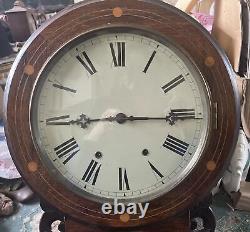 Caledonia Anglo-American Mahogany Wall Clock Approx 1885. (LR)