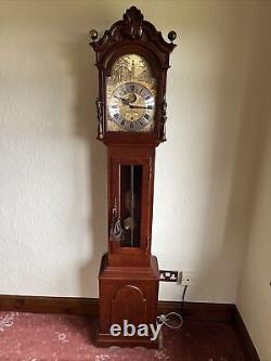 Christian Huygens Clock 1980s Mechanical 8 Day Longcase Grandfather Clock