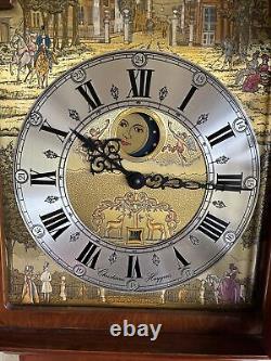 Christian Huygens Clock 1980s Mechanical 8 Day Longcase Grandfather Clock