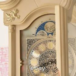 Clock Taupe Grandfather Clock- Painted Beige Clock cherubs