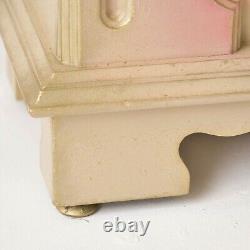 Clock Taupe Grandfather Clock- Painted Beige Clock cherubs