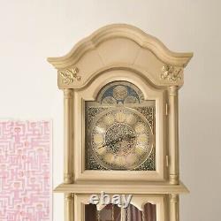 Clock Taupe Grandfather Clock- Painted Beige Clock cherubs