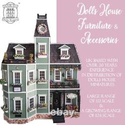 Dolls House Grandfather Clock Longcase Swan Neck Walnut JBM Miniature Furniture