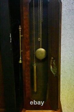 Dutch Longcase Clock Grandfather Bronze Cherubs Sun Dial