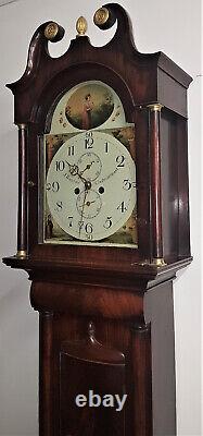 Early 1800s Beautiful Mahogany Longcase clock by J Bolton of Chester le Street