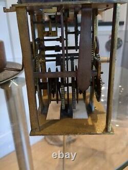 Early 18th Century Quaker Lantern Long case Clock Movement Brass & Iron