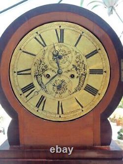 Early 19th Century Mahogany Scottish Drumhead column longcase grandfather Clock