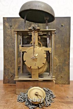 Early Longcase Dial & Movement Lantern Pillars Roger Cossins of Crewkerne