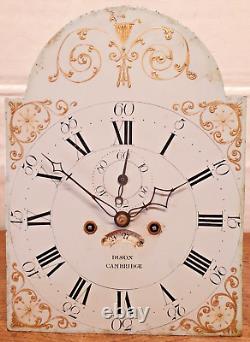 Early Painted Dial 8 Day Longcase by Dison of Cambridge Circa 1780