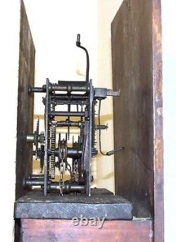 Early Petite Antique Oak Longcase Grandfather Clock