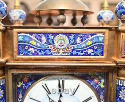 French Cloisonne Grandfather Clock