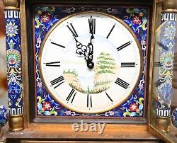 French Cloisonne Grandfather Clock