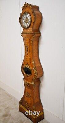 French Grandfather Clock Kingwood Inlay