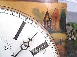 GEORGE LEWTON, KINGSWOOD 13x18 8day LONGCASE GRANDFATHER CLOCK DIAL+move