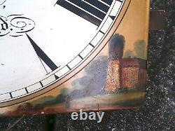 GEORGE LEWTON, KINGSWOOD 13x18 8day LONGCASE GRANDFATHER CLOCK DIAL+move