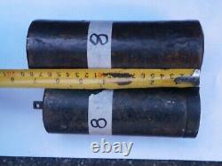 GOOD PAIR OF brass LEAD filled LONGCASE CLOCK WEIGHTS no8