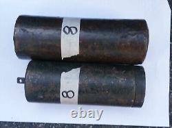 GOOD PAIR OF brass LEAD filled LONGCASE CLOCK WEIGHTS no8