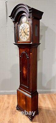 Georgian Grandfather Clock Nicholas Blondel Longcase Inlay Guernsey