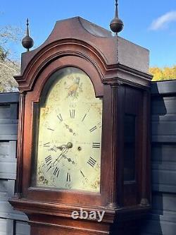 Georgian Longcase clock signed dial, H Mallet Of Woodbridge
