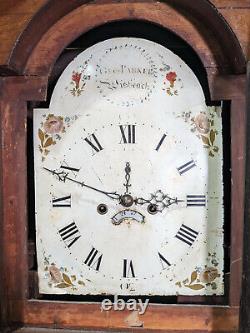 Georgian Mahogany Grandfather Clock by George Parker of Wisbech