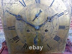 Georgian antique grandfather clock longcase movement 8 day Scarfe Ingatestone