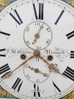 Gibson, Alnwick Northumberland 8 Day Dial & Movement For Spares, Restoration