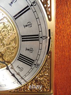 Golden Oak Longcase Grandfather Clock Triple Chime Musical