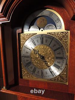 Golden Oak Longcase Grandfather Clock Triple Chime Musical