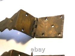 Good Pair Of Early Large Strap Hinges Longcase Grandfather Clock Strap Hinges 1