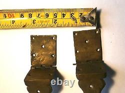 Good Pair Of Early Large Strap Hinges Longcase Grandfather Clock Strap Hinges 1