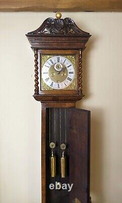 Good Walnut Longcase Clock Early 20th Century Engraved Edward Stanton