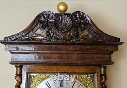 Good Walnut Longcase Clock Early 20th Century Engraved Edward Stanton