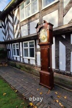 Grandfather Clock George III 8-Day Brass Dial. Provenance, Newton Old Hall