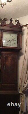 Grandfather Clock Vintage Very Tall Taller Than Door Working Order