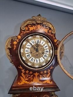 Handsome French Style Boulle Longcase Grandfather Clock Westminster Chime Hermle