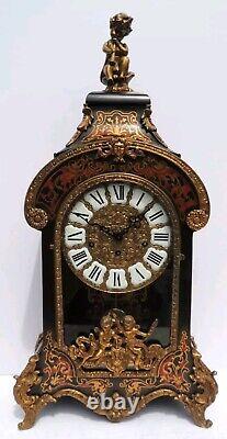 Handsome Hermle Boulle Mantel Clock Westminster chime