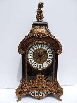 Handsome Hermle Boulle Mantel Clock Westminster chime