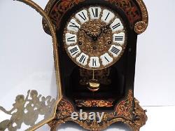 Handsome Hermle Boulle Mantel Clock Westminster chime