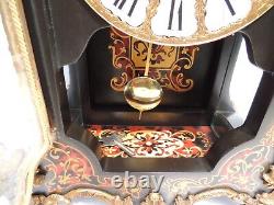 Handsome Hermle Boulle Mantel Clock Westminster chime