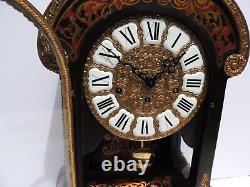 Handsome Hermle Boulle Mantel Clock Westminster chime